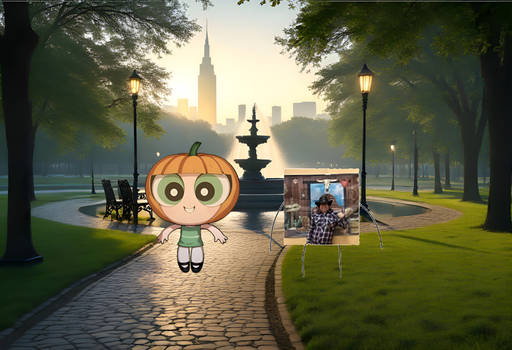 Buttercup and Sean at the park