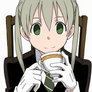 Maka Albarn drinking tea. Gif