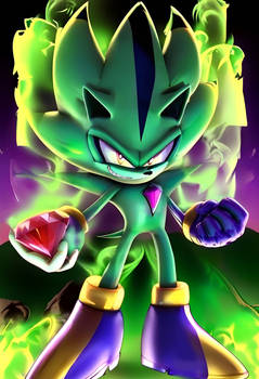 Chaos Nazo holding the emerald of chaos
