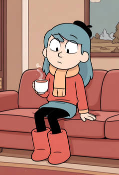 Hilda drinking tea