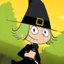 Zouk the little witch holds the microphone 2