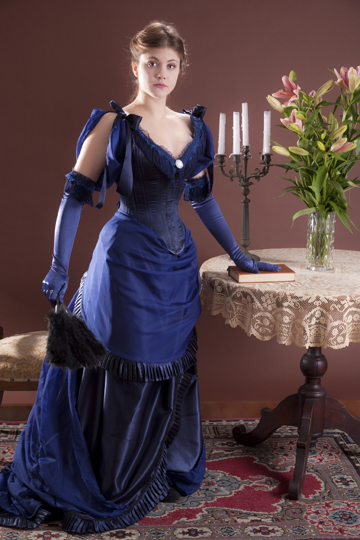 Victorian peacock dress