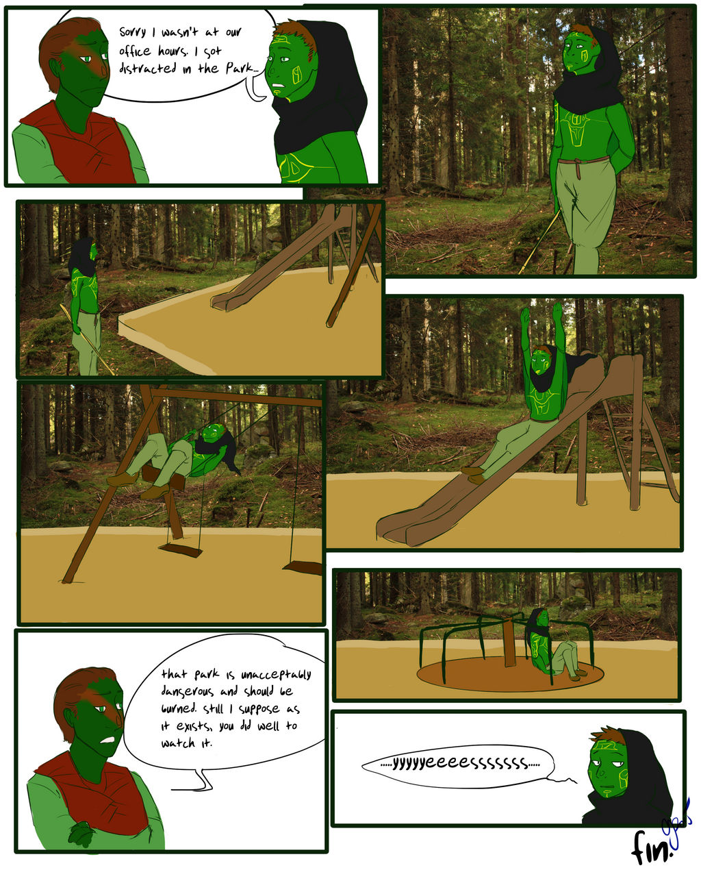 Keraade at the Park - Impact LARP Comic