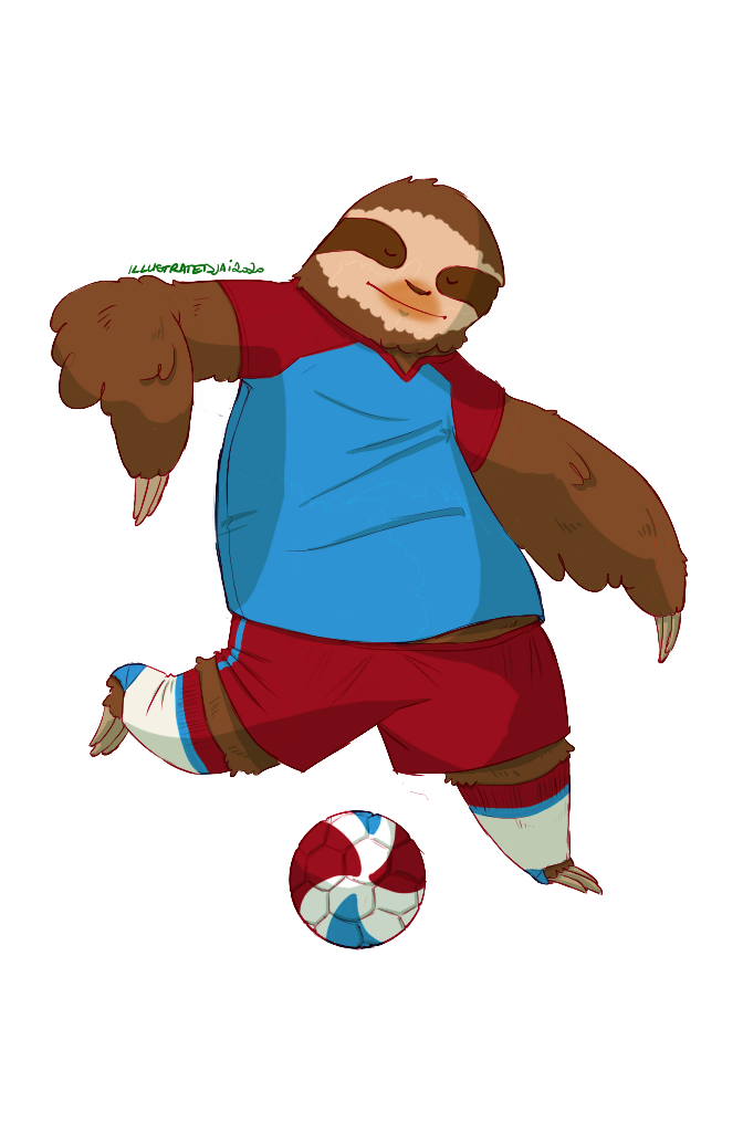 Football Sloth - Olympic Sloths by IllustratedJai on DeviantArt