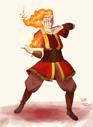 Fire Aspect Warrior - WotW LARP Concept Art by IllustratedJai