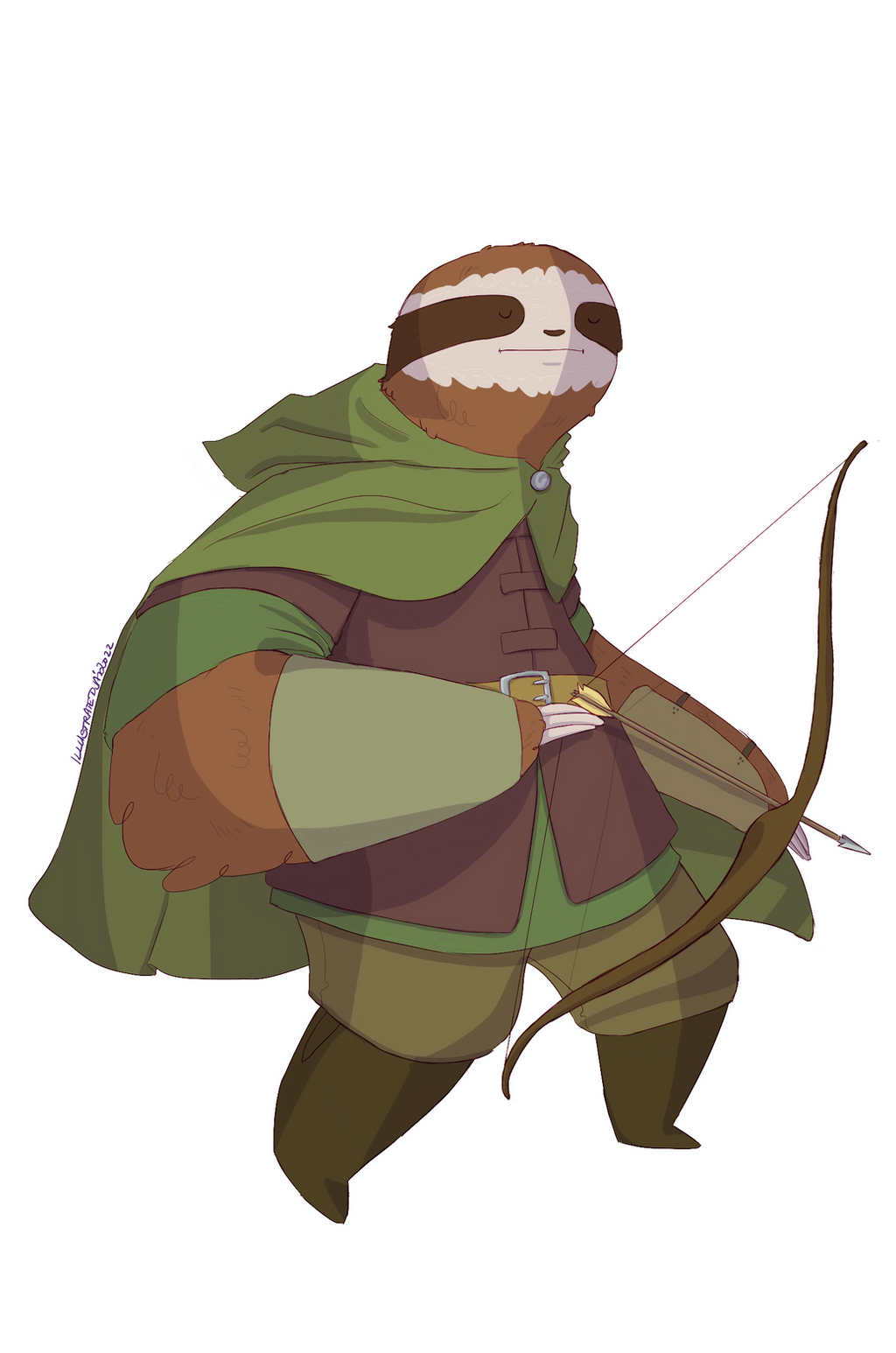 Bushside Rangers Sloth Ranger Sloth - Spells and Sloths by IllustratedJai on DeviantArt