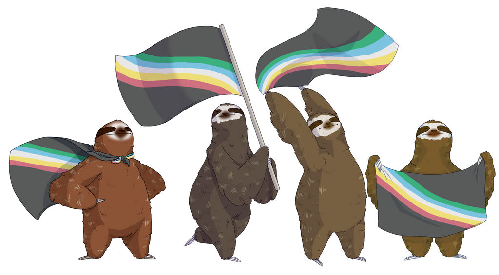All the Sloths (New Disability Flag) - Pride Sloth by IllustratedJai on ...