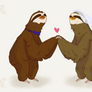 Bow tie / Veil - Wedding Sloths
