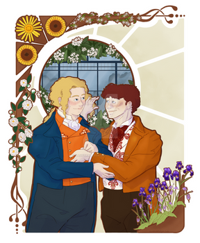 Clem and Silas - Art Nouveau Commission