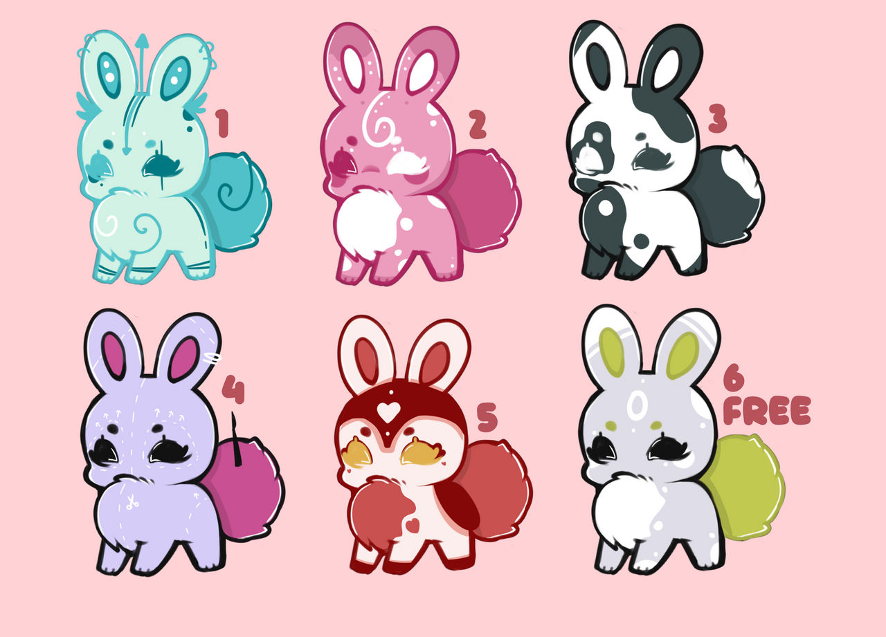 |Auction|6 Baby Rabbits - |closed| by TheVulpy on DeviantArt