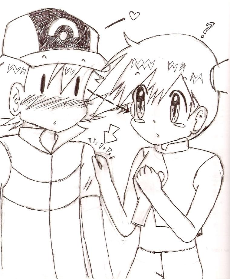 Ash and Misty in Sinnoh