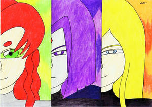 Starfire,Raven and Terra