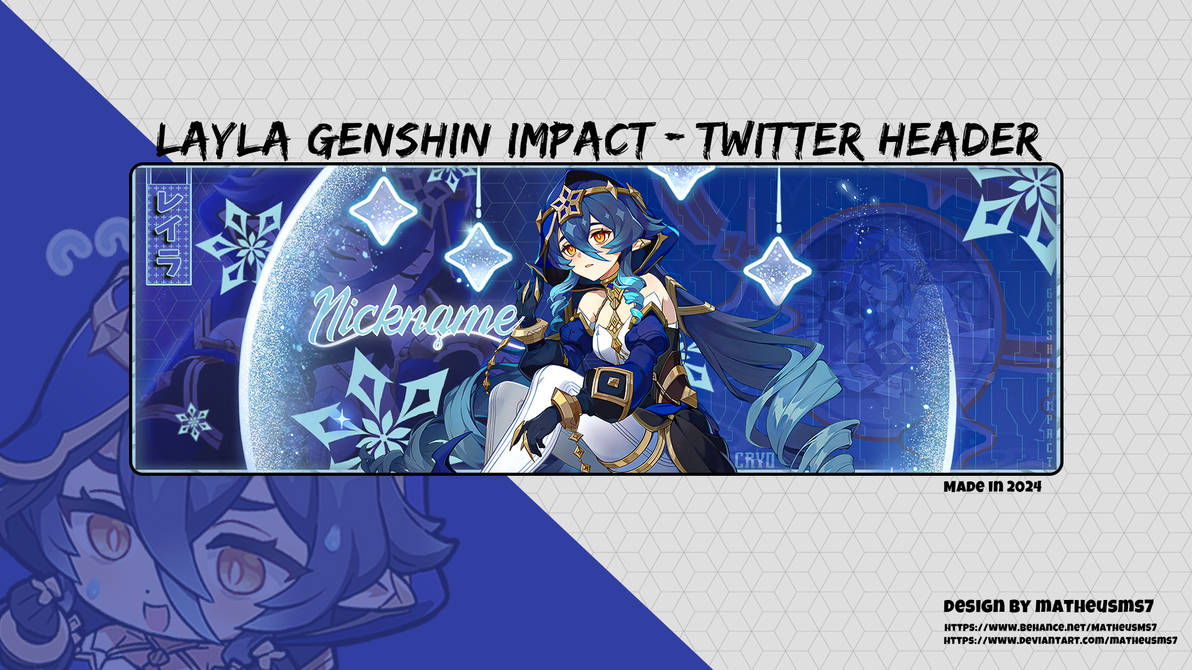 Layra Header Design Layla Genshin Impact - Twitter / X Header by MatheusMS7 on DeviantArt