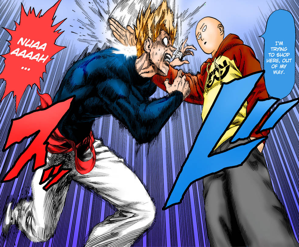 Saitama Vs Garou Manga Completo One Punch Man - Garou vs Saitama (1st Round) by Knight133 on DeviantArt
