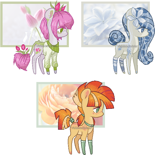 [CLOSED] Flower Themed Aesthetic Adopts set