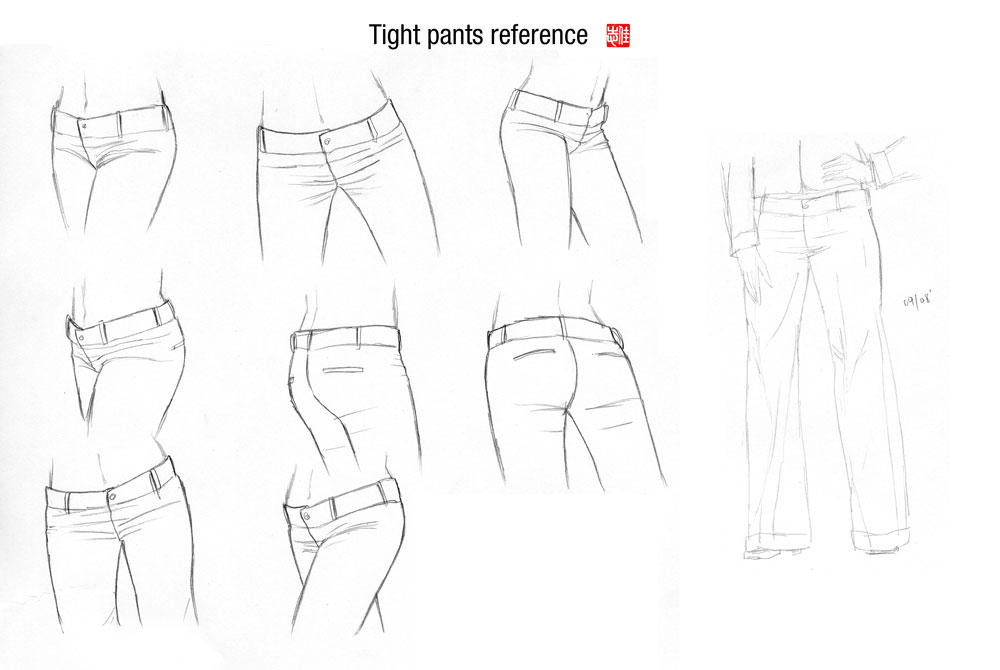 Tight pants reference by randychen on DeviantArt