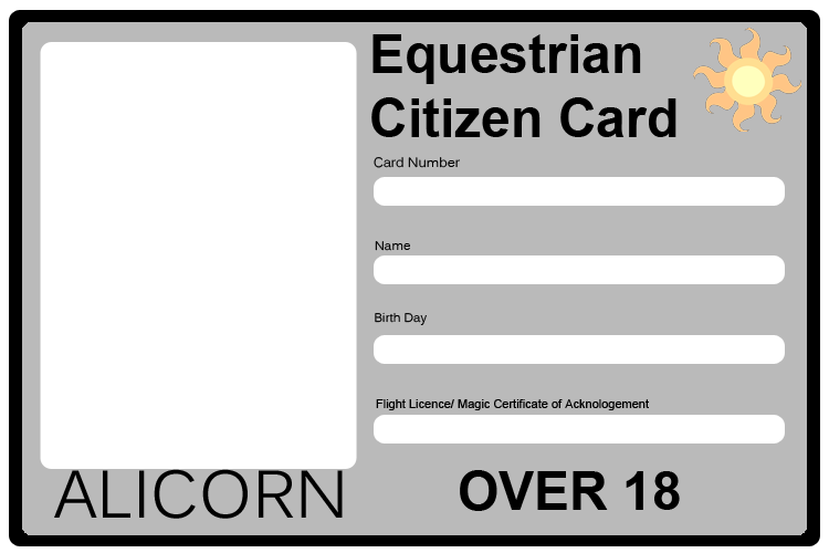 Equestrian Citizen Card - Alicorn