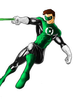 Green Lantern, painting.