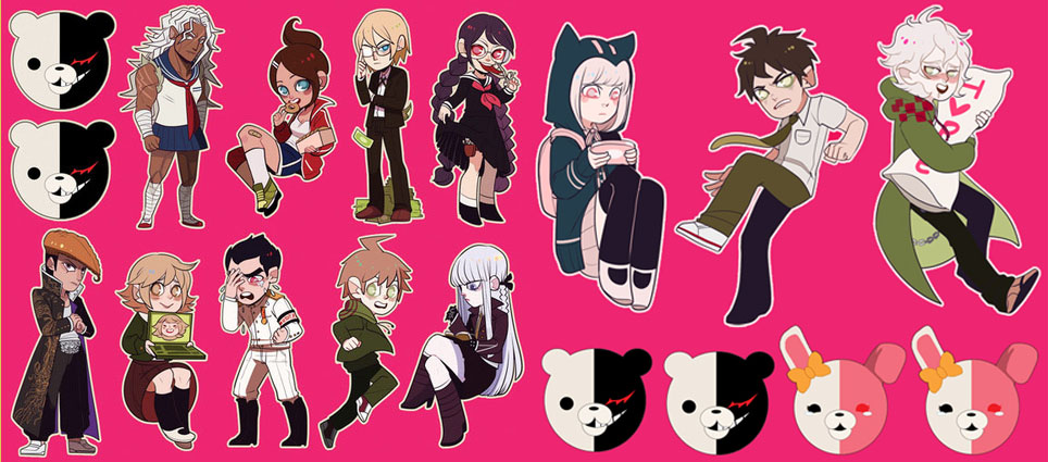 Dangan Ronpa+SDR2 sticker set