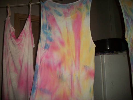 Blue, Pink, Yellow and Green Tye Dye Commission