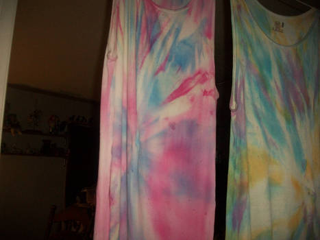 Pink and Blue sunburst Tye Dye commission