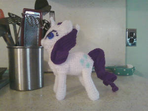 Rarity Amigurumi (Side View)