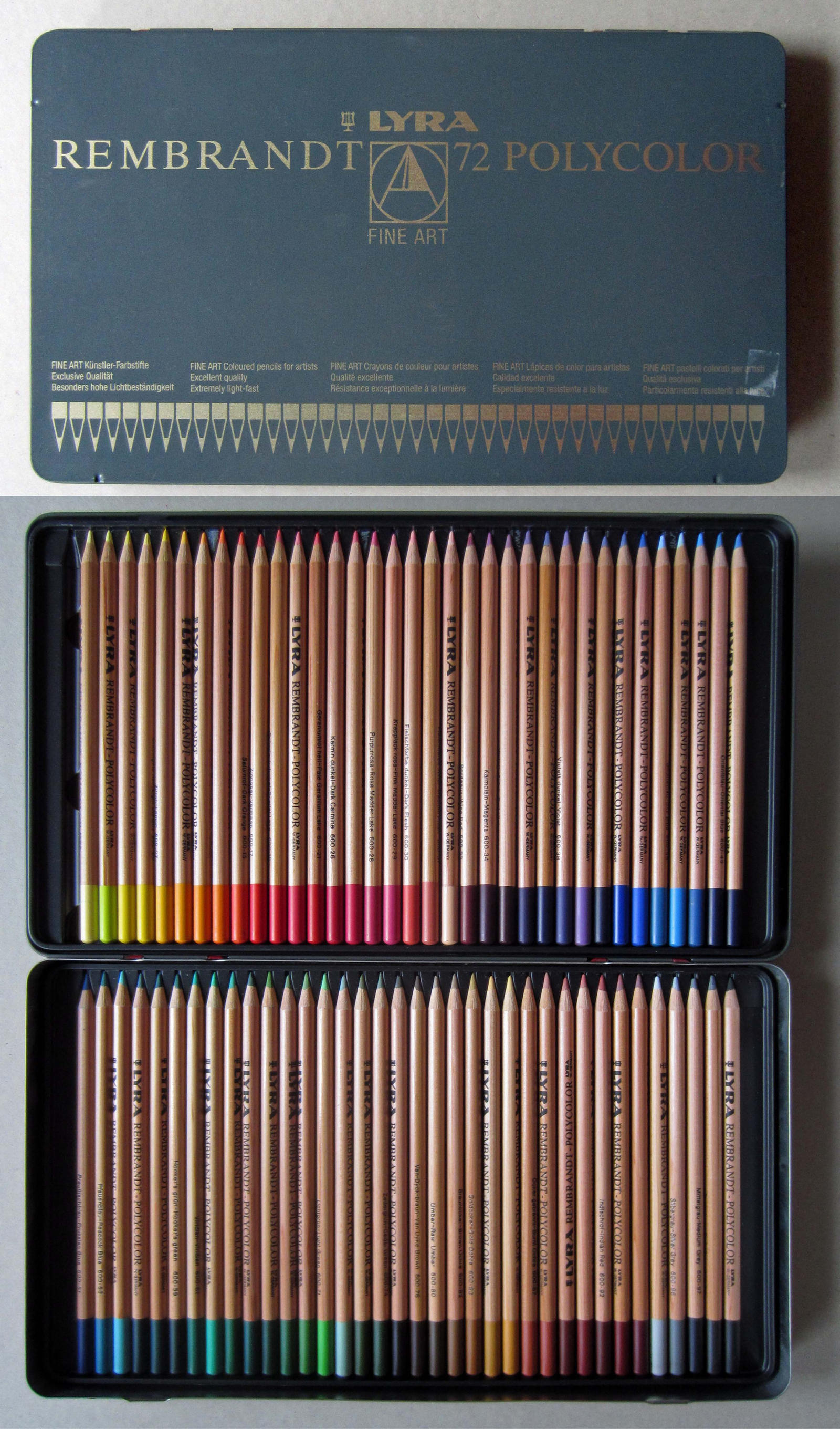 Lyra - Rembrandt Polycolor Colored Pencil Set - 72-Color Set