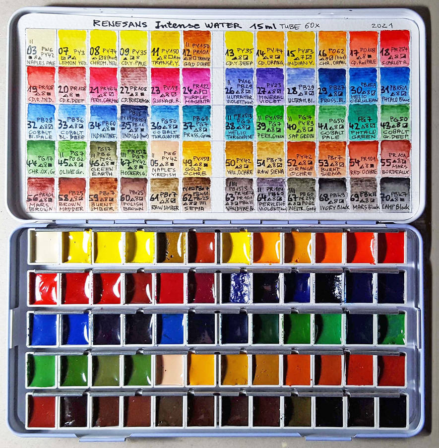 Paint Ronesans Renesans Intense Watercolor 60 pans by pesim65 on DeviantArt