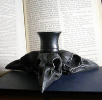 Triple Crow Skull Candle Holder - Sold