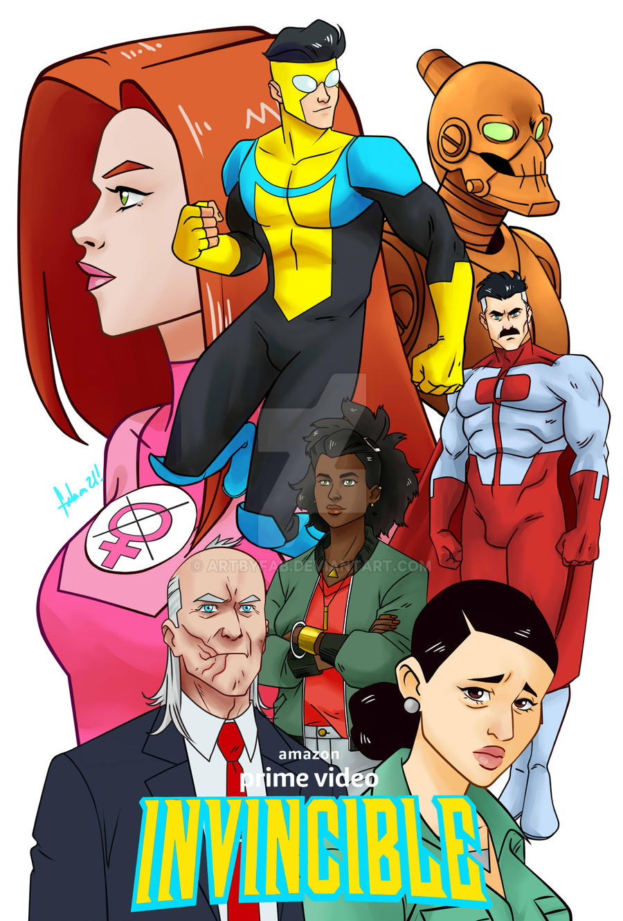 Invincible poster fanart by ArtByFab on DeviantArt