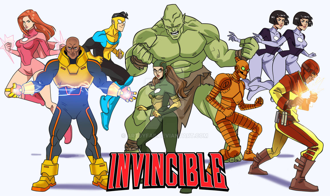 Invincible Guarding The Globe Team 2 Full Color by ArtByFab on DeviantArt