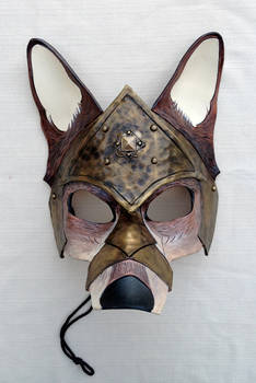 Armored War Wolf Leather Mask
