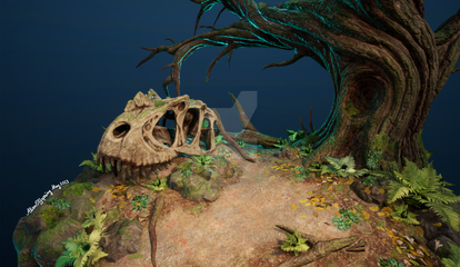 Dinosaur Skull Diorama 2