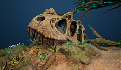 Dinosaur Skull Diorama 3
