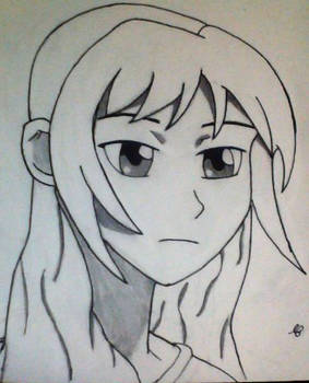 Solemn Anime Girl
