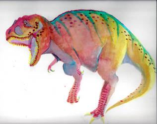 Water color Tarbosaurus