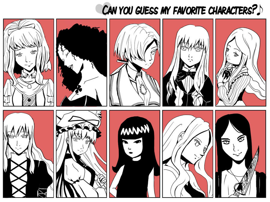 Guess My Favorite Character - Female Version