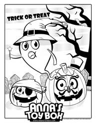 Halloween Ghost Coloring Book Page