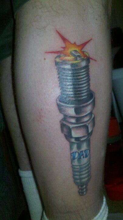 tattoo - spark plug inked