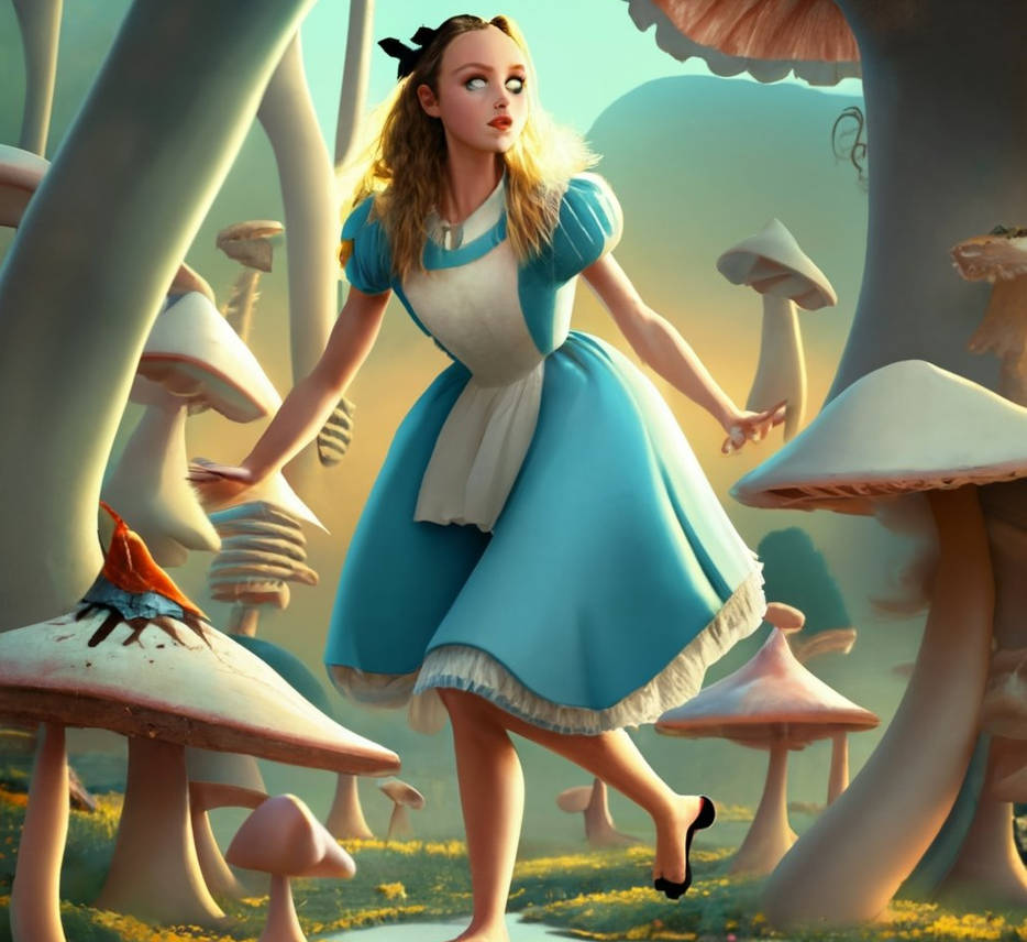 Alice On Mushrooms by ZaylorNoon on DeviantArt