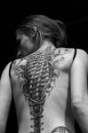 corset tattoo BW by psychodelic-candy