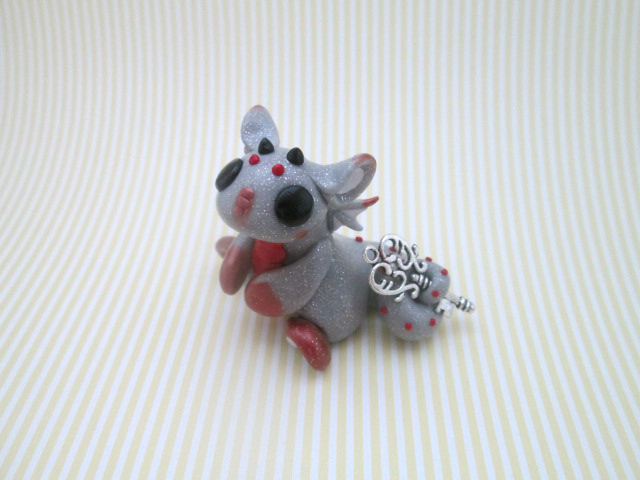 Silver and Red Key Keeper Dragon