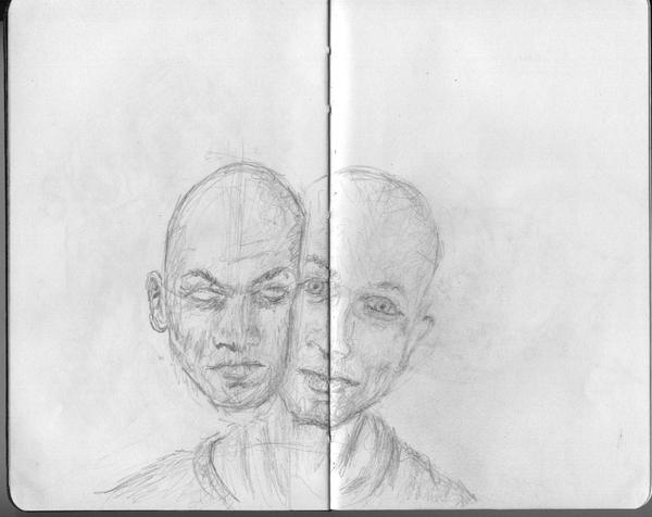 two headed man by sean-galt on DeviantArt