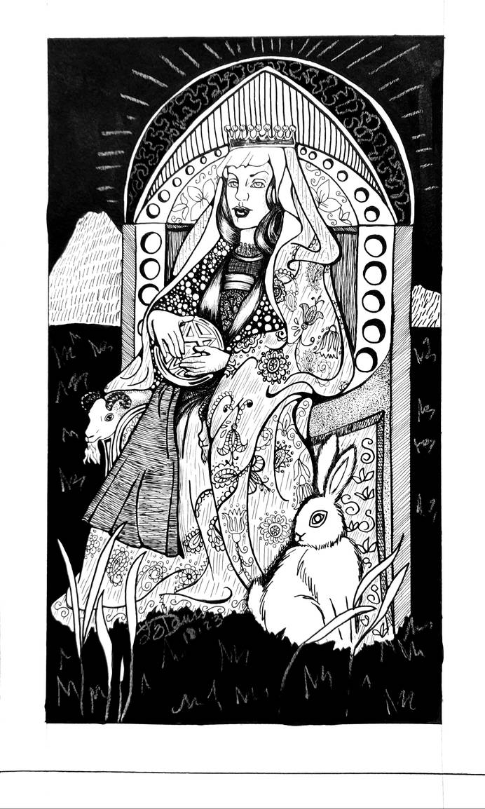 Queen of Pentacles by lizbethdavis on DeviantArt
