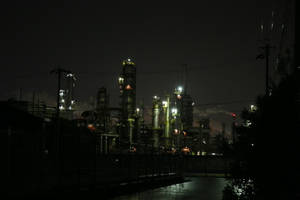 Factory night view