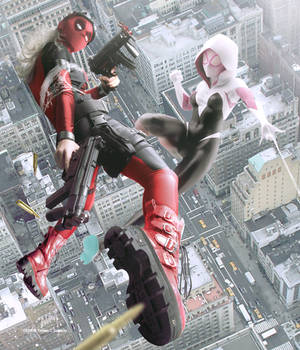 Lady Deadpool VS Spider Gwen