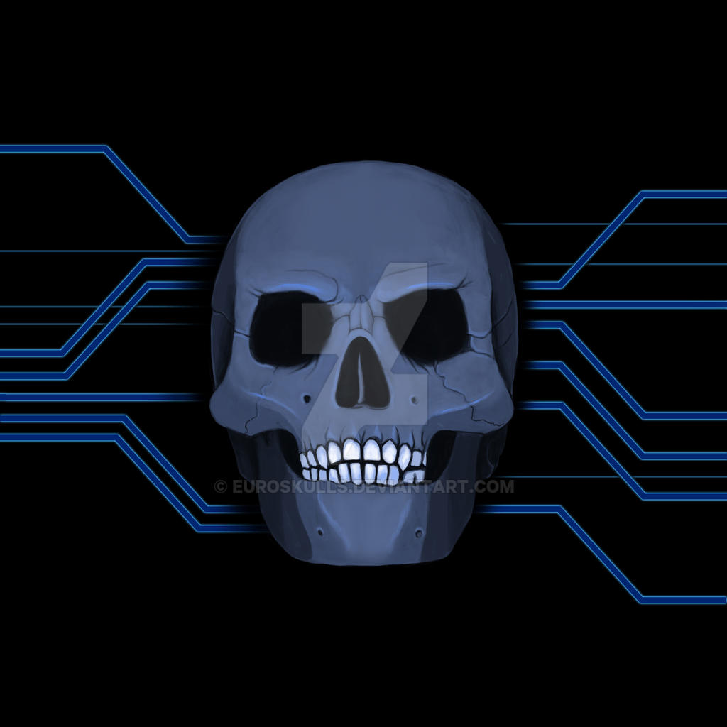 Blue anger skull by euroskulls on DeviantArt