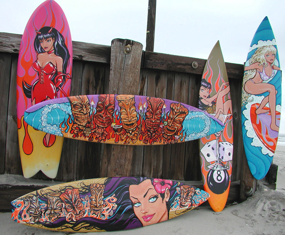 surfboard art