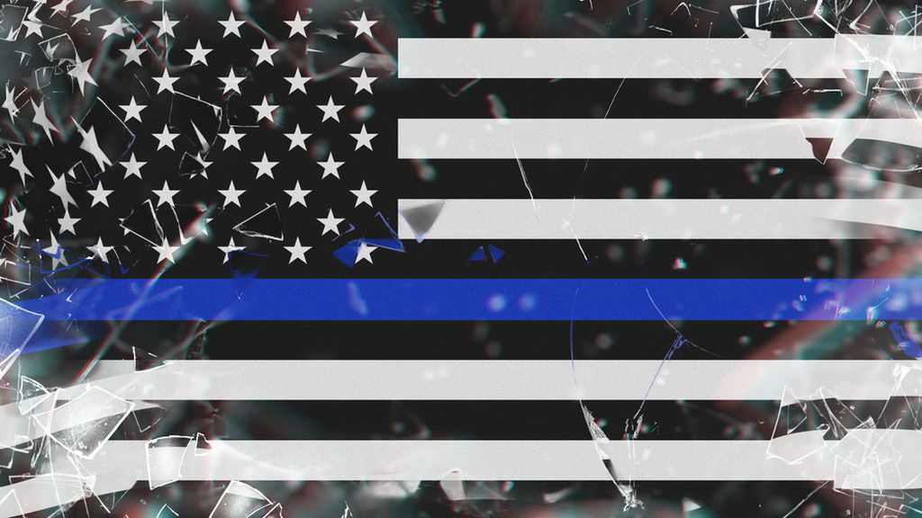 Thin Blue Line Wallpaper by SkYH0UND on DeviantArt