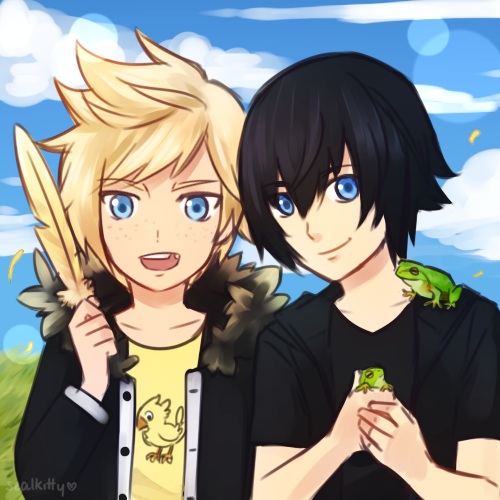 Little Prompto and Noctis